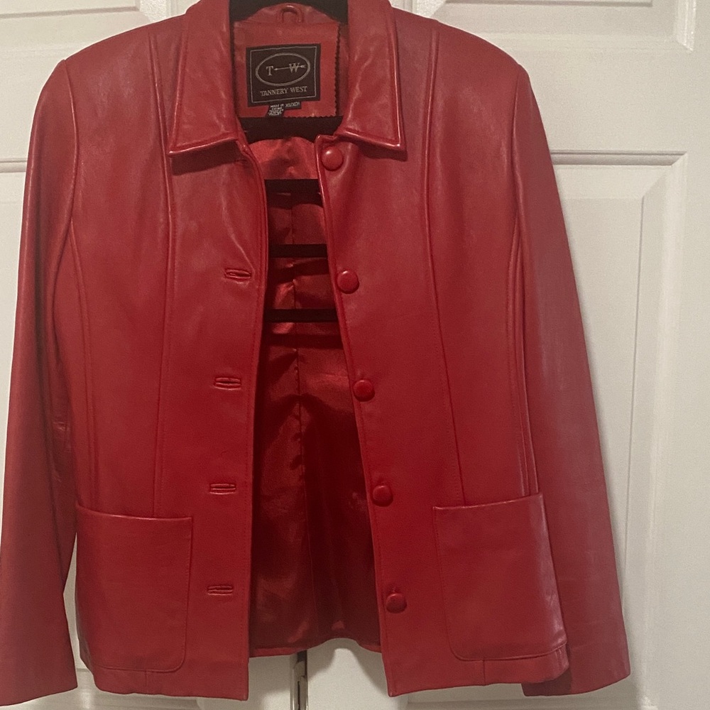 Tannery West Tomatoe Red Leather Jacket
